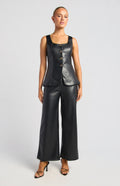 Avelo Faux Leather Vest + Pants Set
