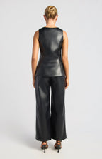 Avelo Faux Leather Vest + Pants Set