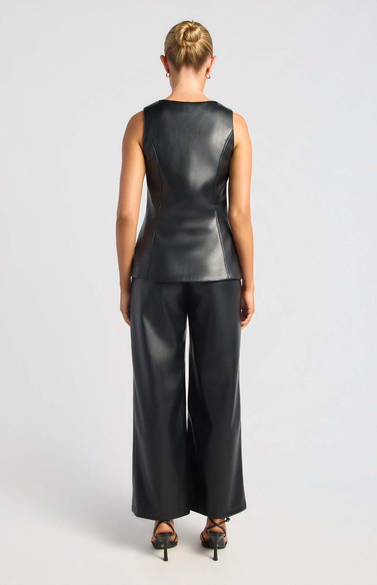 Avelo Faux Leather Vest + Pants Set