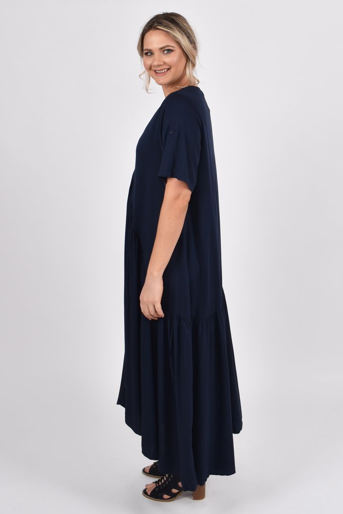 Peak Maxi Dress | Navy