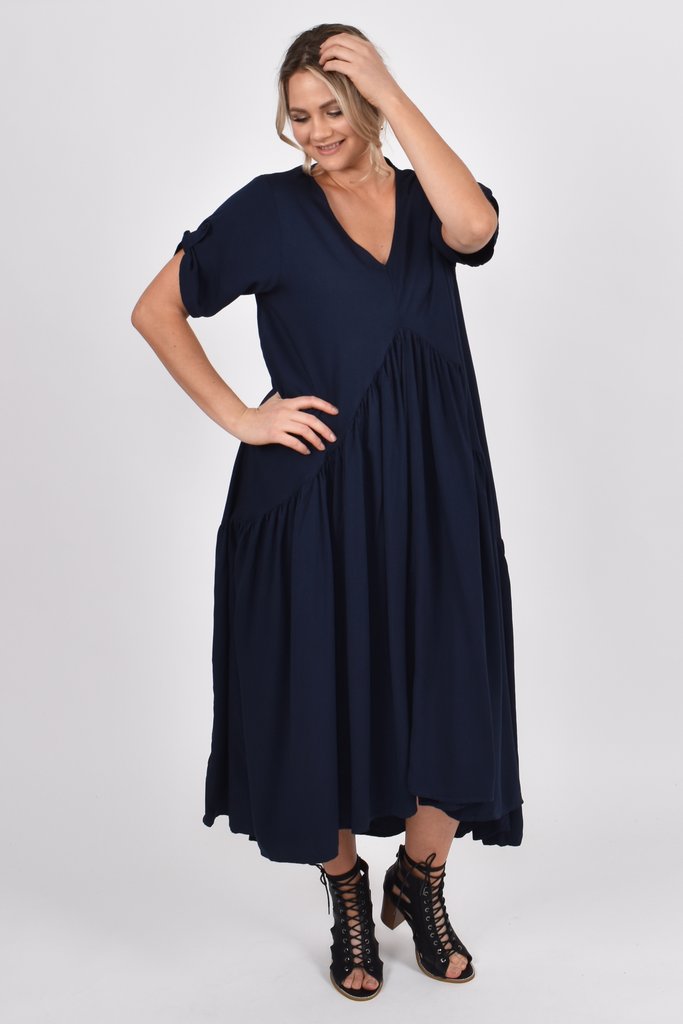 Peak Maxi Dress | Navy