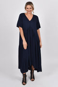 Peak Maxi Dress | Navy