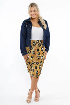 Leopard Ruche Skirt